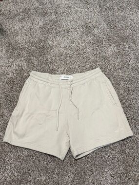 Hollister Men’s Beige/Tan Fleece Drawstring Shorts